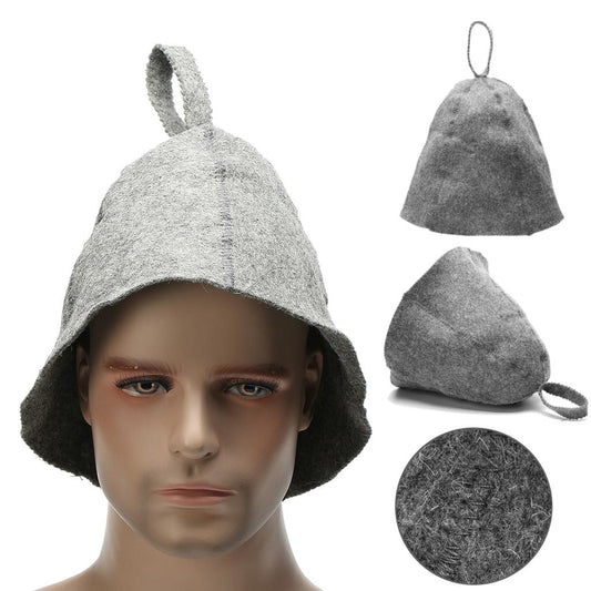 Felt 90% Wool Sauna Hat for Steam Bath Protection by HitMyNeed