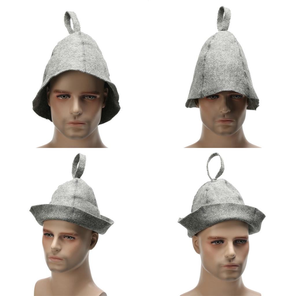Felt 90% Wool Sauna Hat for Steam Bath Protection by HitMyNeed
