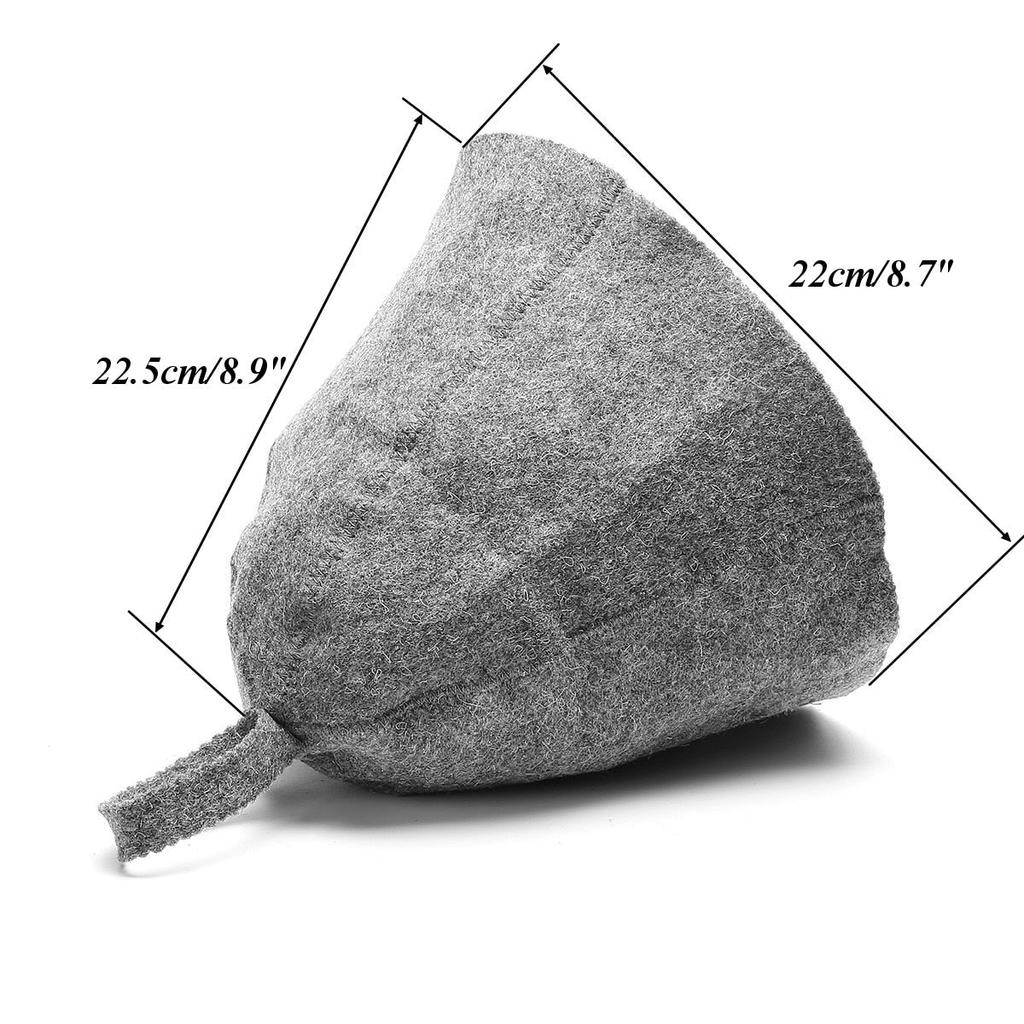 Felt 90% Wool Sauna Hat for Steam Bath Protection by HitMyNeed