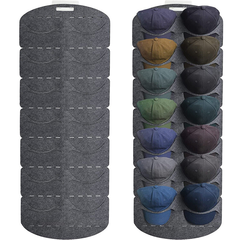 Felt Baseball Cap Organizer Rack 14-grids by HitMyNeed