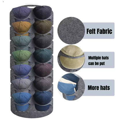Felt Baseball Cap Organizer Rack 7-grids by HitMyNeed
