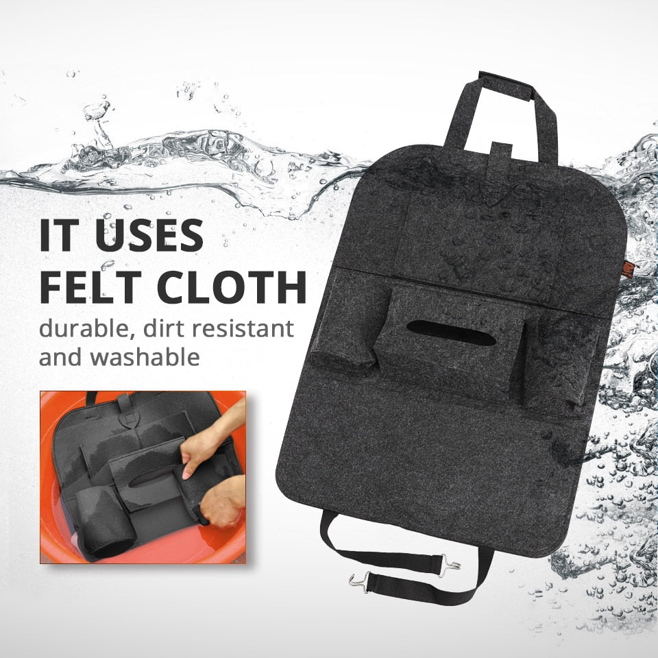Felt Car Seat Back Storage Organizer by HitMyNeed