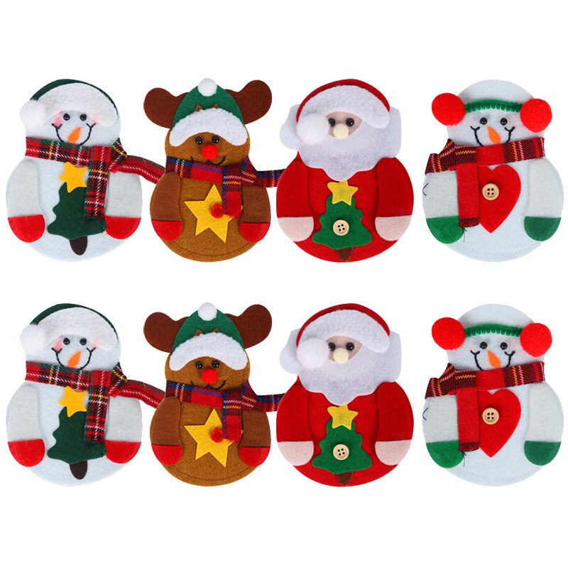 Felt Christmas Cutlery Holders Set of 8 by HitMyNeed