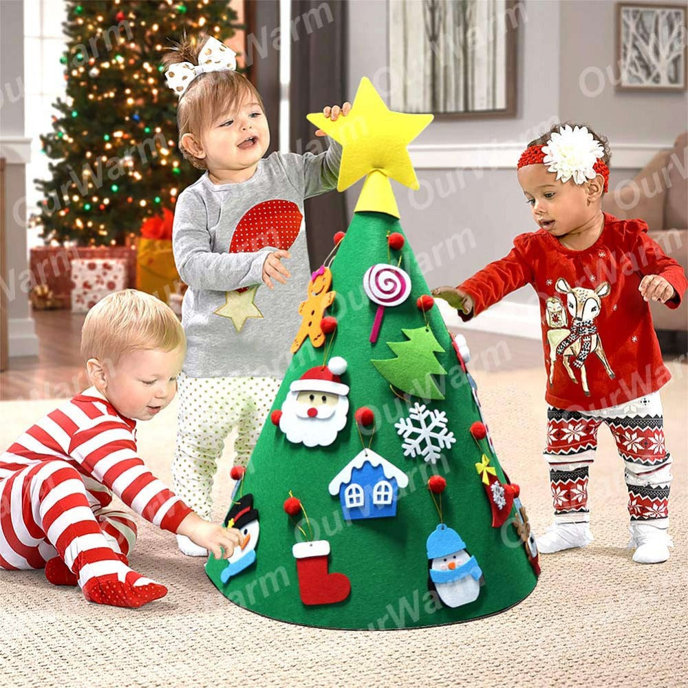 Felt Christmas Tree DIY Decoration Set for Kids by HitMyNeed