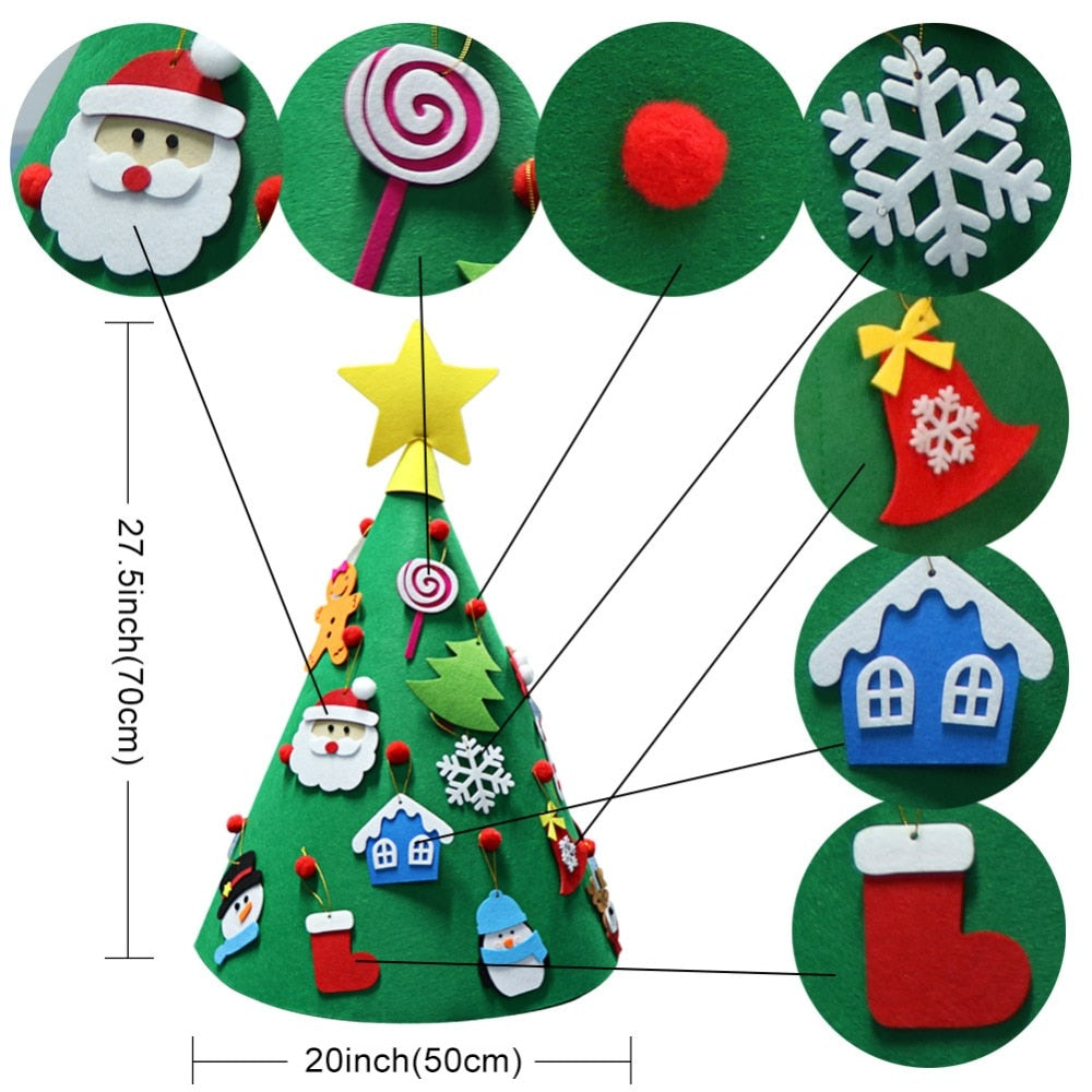 Felt Christmas Tree DIY Decoration Set for Kids by HitMyNeed
