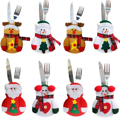 Felt Christmas Utensil Holder Set (8 Pieces) by HitMyNeed