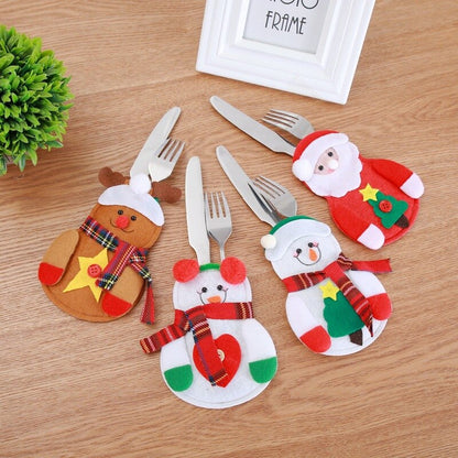 Felt Christmas Utensil Holder Set (8 Pieces) by HitMyNeed