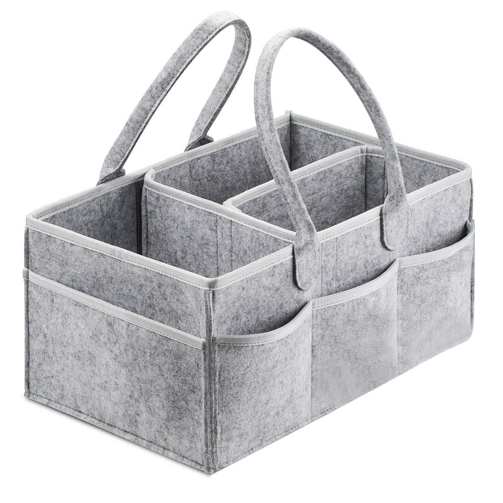 Felt Diaper Caddy Basket with Compartments by HitMyNeed