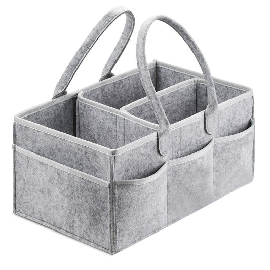 Felt Diaper Caddy Basket with Compartments by HitMyNeed