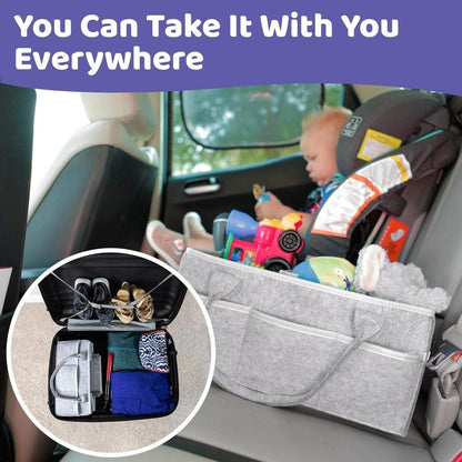 Felt Diaper Caddy Basket with Compartments by HitMyNeed