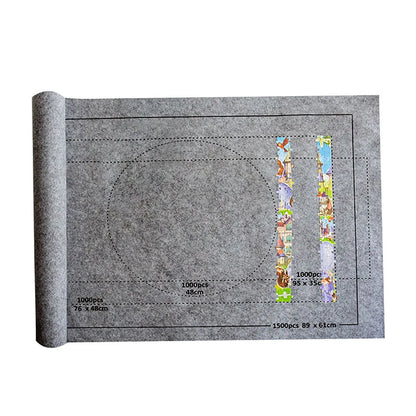 Felt Jigsaw Puzzle Roll Mat for Up to 1500 Pieces by HitMyNeed