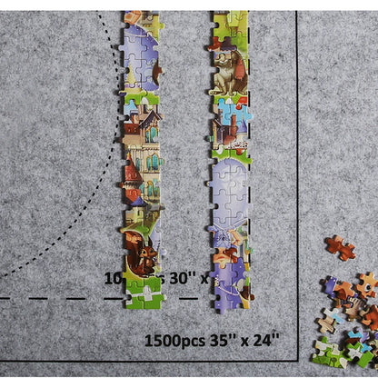 Felt Jigsaw Puzzle Roll Mat for Up to 1500 Pieces by HitMyNeed