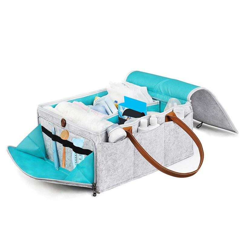 Felt Storage Basket Fabric Organizer with Handles by HitMyNeed
