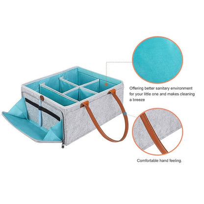 Felt Storage Basket Fabric Organizer with Handles by HitMyNeed