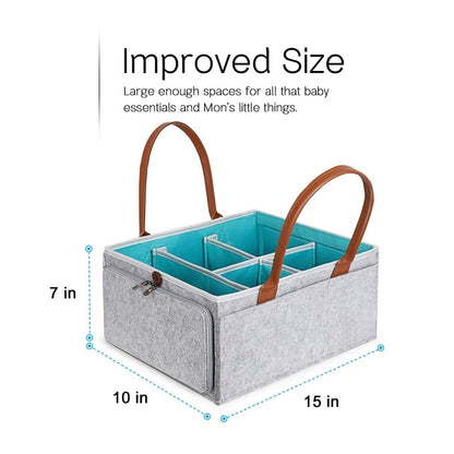 Felt Storage Basket Fabric Organizer with Handles by HitMyNeed
