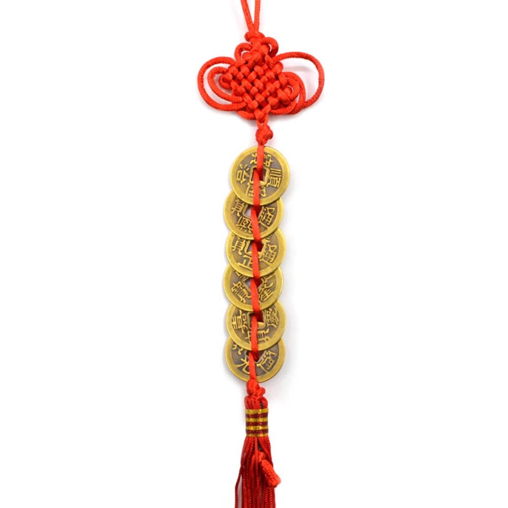 Feng Shui Six Coins Hanging Lucky Charm Decor by HitMyNeed
