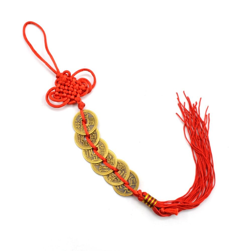 Feng Shui Six Coins Hanging Lucky Charm Decor by HitMyNeed