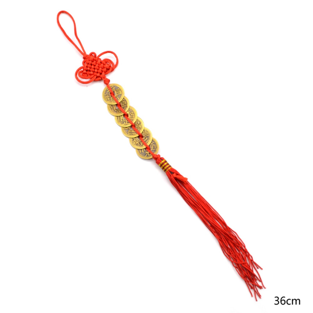 Feng Shui Six Coins Hanging Lucky Charm Decor by HitMyNeed