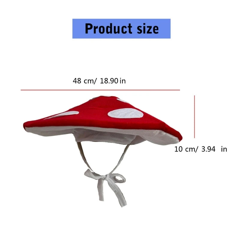 Festival Mushroom Plush Hat for Cosplay & Parties by HitMyNeed