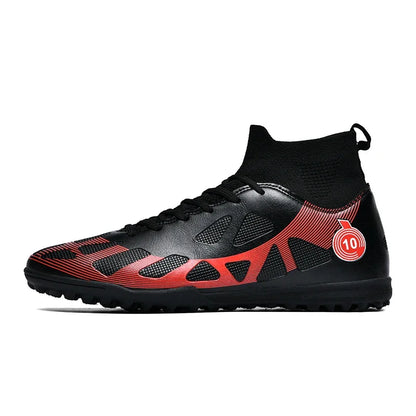 FG/TF Ankle Soccer Cleats for Men & Kids 350-s-black eu-39 by HitMyNeed