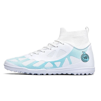 FG/TF Ankle Soccer Cleats for Men & Kids 350-s-white eu-43 by HitMyNeed