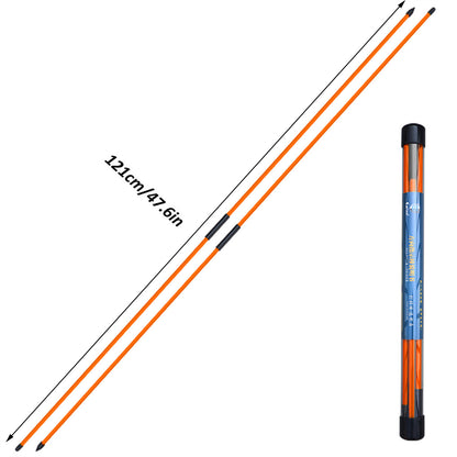 Fiberglass Golf Alignment Sticks with Case Orange by HitMyNeed