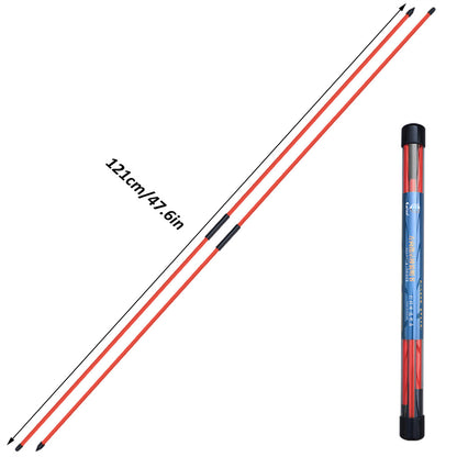 Fiberglass Golf Alignment Sticks with Case Red by HitMyNeed