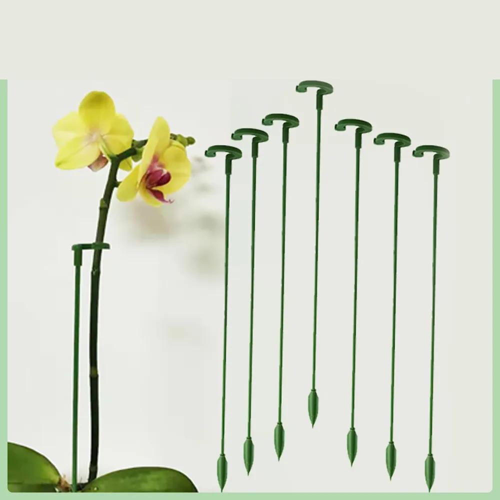 Fiberglass Orchid Support Sticks with Ring Holders 10pcs-27cm by HitMyNeed