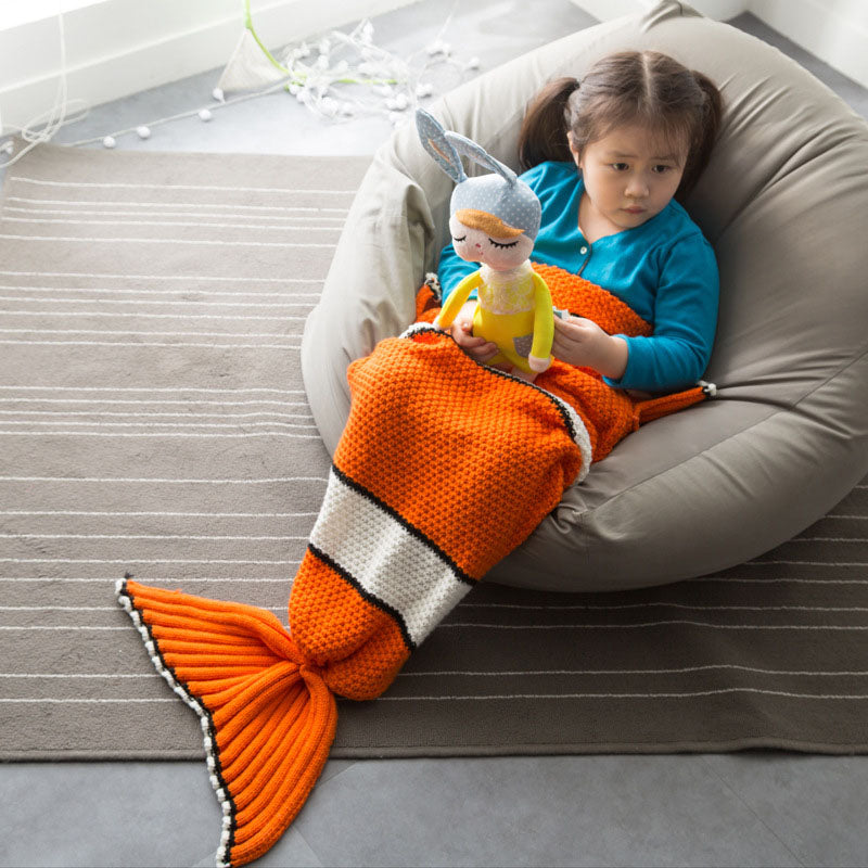 Finding Nemo Kids Fishtail Mermaid Blanket 70x140cm by HitMyNeed
