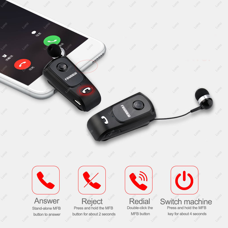 Fineblue F920 Bluetooth Retractable Headset by HitMyNeed