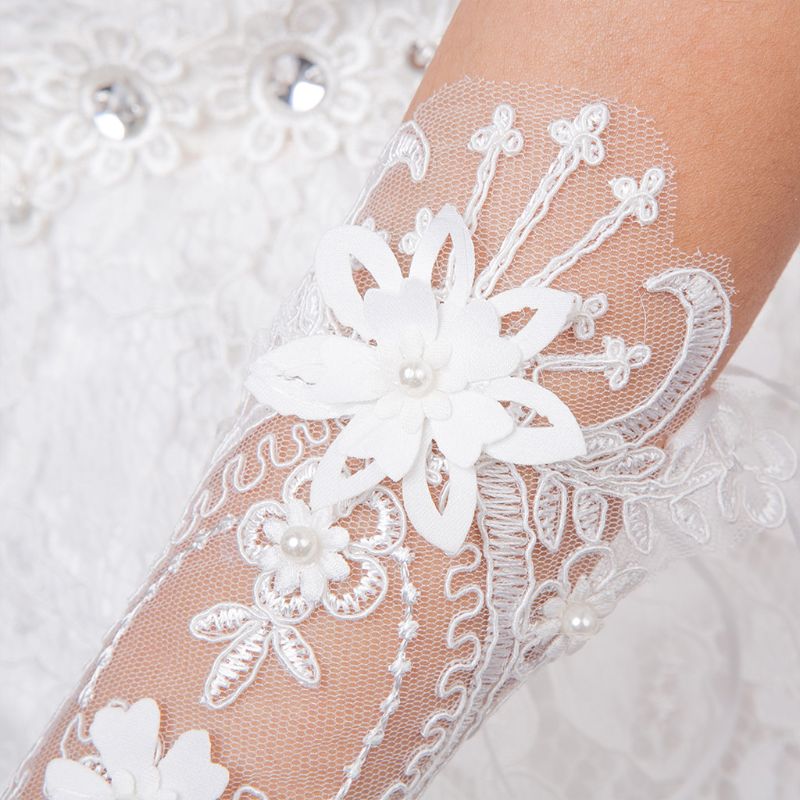 Fingerless Adjustable Lace Wedding Gloves by HitMyNeed