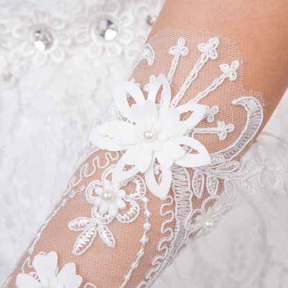 Fingerless Adjustable Lace Wedding Gloves by HitMyNeed
