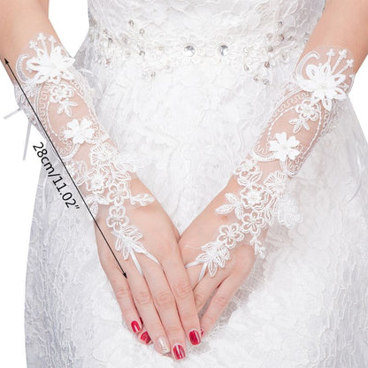 Fingerless Adjustable Lace Wedding Gloves by HitMyNeed