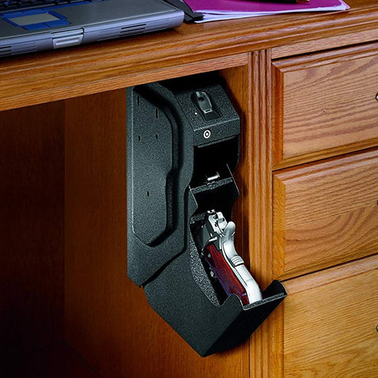 Fingerprint Biometric Handgun Safe with Key Backup by HitMyNeed