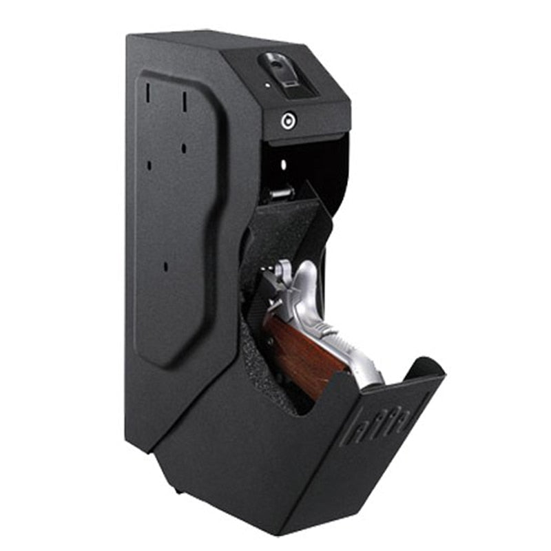 Fingerprint Biometric Handgun Safe with Key Backup by HitMyNeed