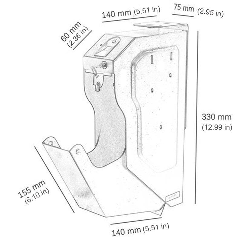 Fingerprint Biometric Handgun Safe with Key Backup by HitMyNeed