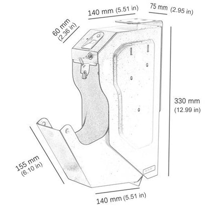 Fingerprint Biometric Handgun Safe with Key Backup by HitMyNeed