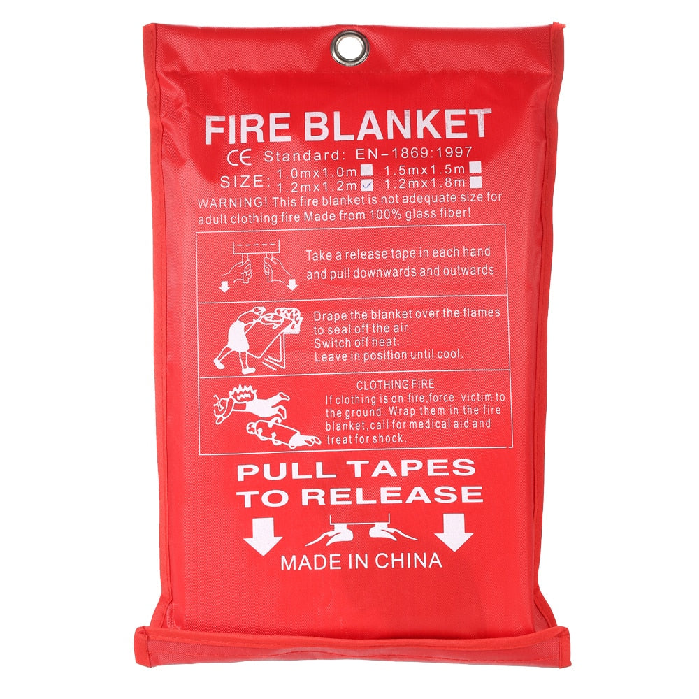 Fire Blanket 1m x 1m Fiberglass Safety Cover by HitMyNeed
