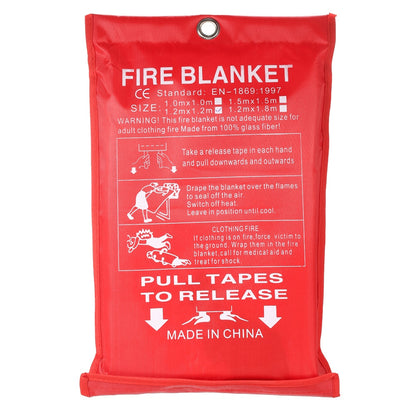 Fire Blanket 1m x 1m Fiberglass Safety Cover by HitMyNeed