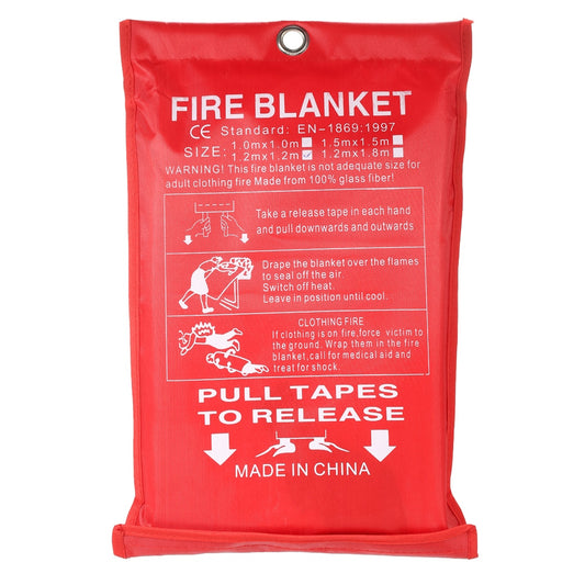 Fire Blanket 1m x 1m Fiberglass Safety Cover by HitMyNeed