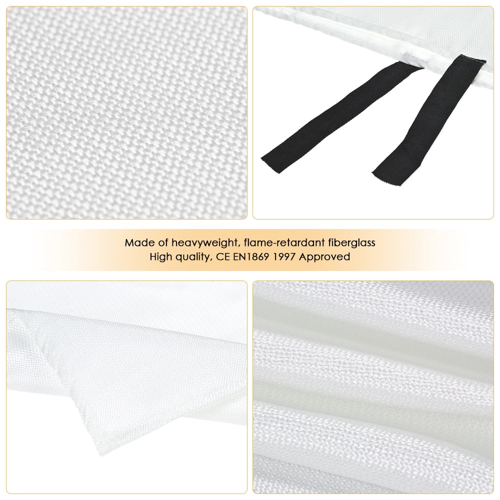 Fire Blanket 1m x 1m Fiberglass Safety Cover by HitMyNeed