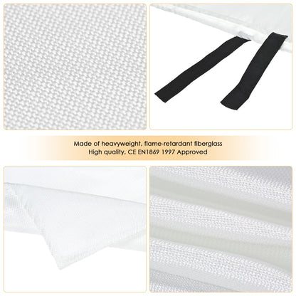 Fire Blanket 1m x 1m Fiberglass Safety Cover by HitMyNeed