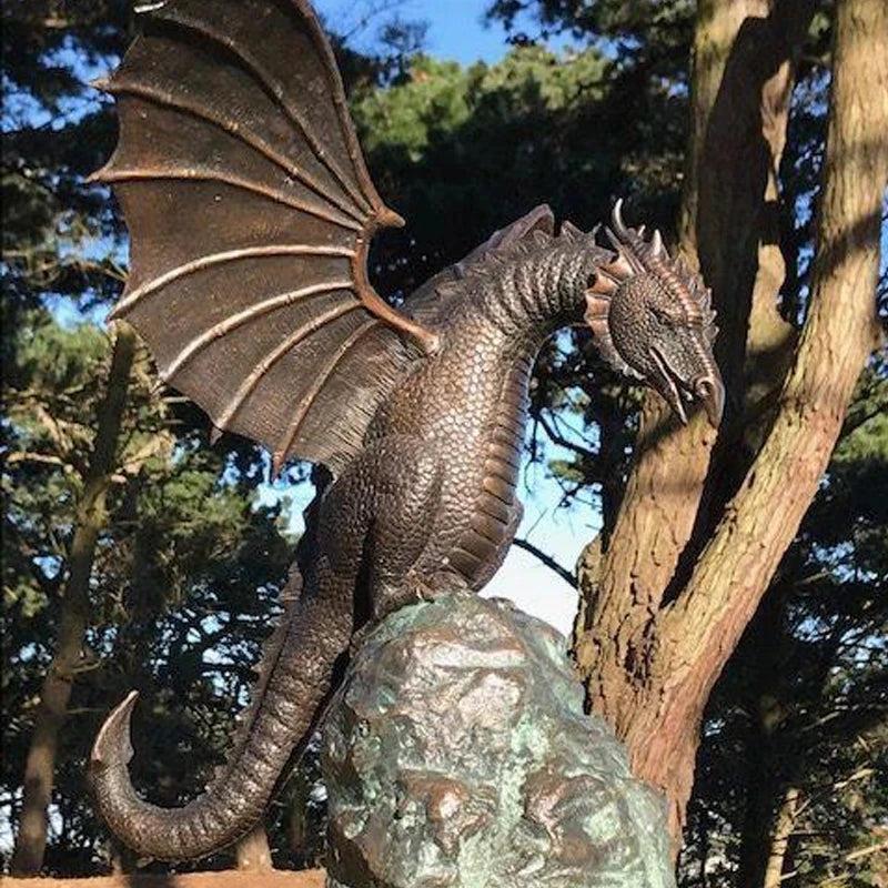Fire-Breathing Dragon Resin Fountain Sculpture by HitMyNeed