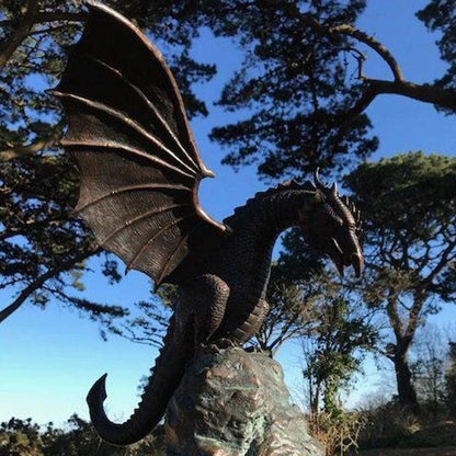 Fire-Breathing Dragon Resin Fountain Sculpture by HitMyNeed
