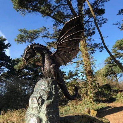 Fire-Breathing Dragon Resin Fountain Sculpture by HitMyNeed
