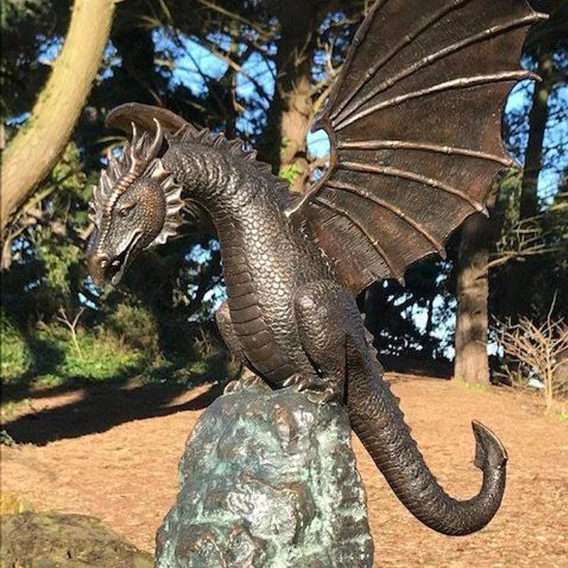 Fire-Breathing Dragon Resin Fountain Sculpture by HitMyNeed