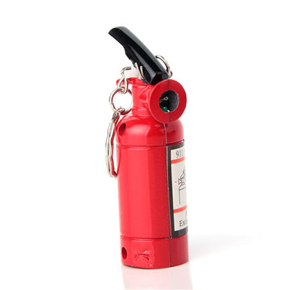 Fire Extinguisher Lighter Keychain with Butane Refill by HitMyNeed