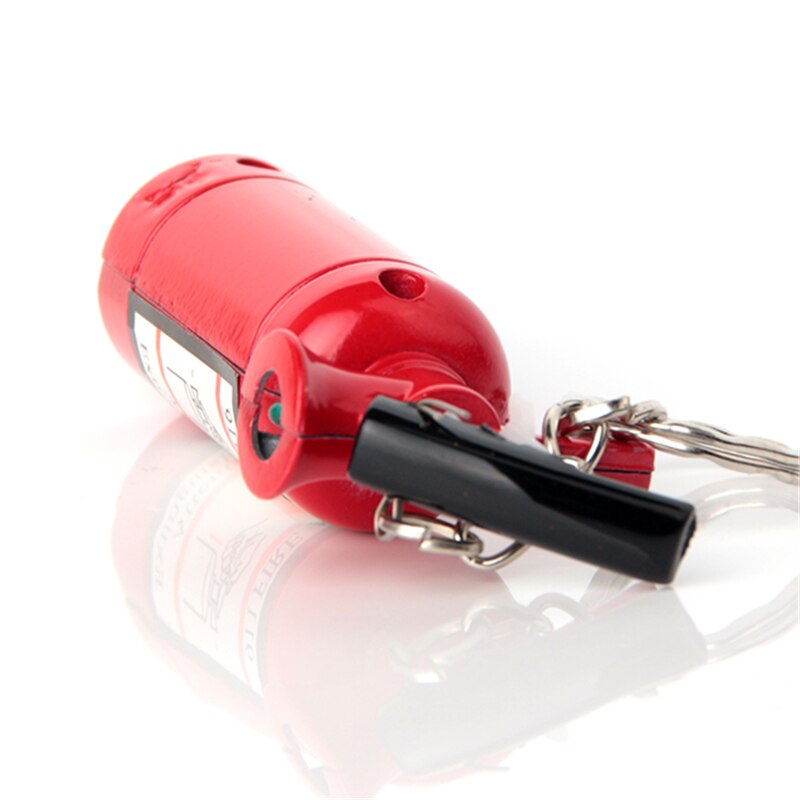 Fire Extinguisher Lighter Keychain with Butane Refill by HitMyNeed