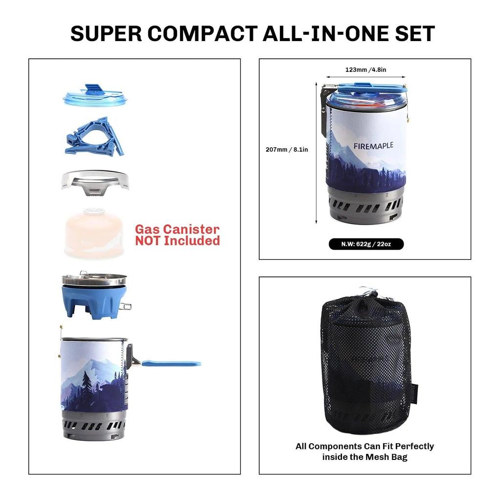 Fire Maple Polaris X5 Camping Stove Cooking System by HitMyNeed