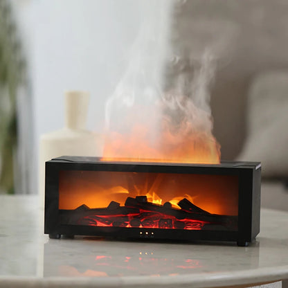 Fireplace Aroma Diffuser Humidifier with Remote & LED by HitMyNeed